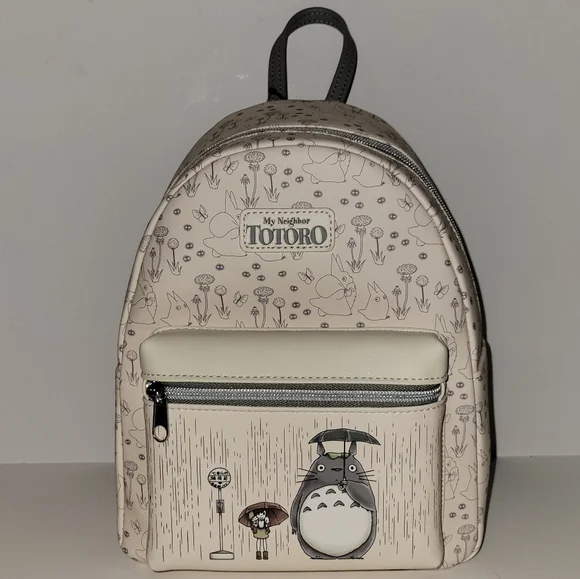 Loungefly Studio Ghibli Totoro Rain Mini Backpack and Tech Wallet - Picture 3 of 16